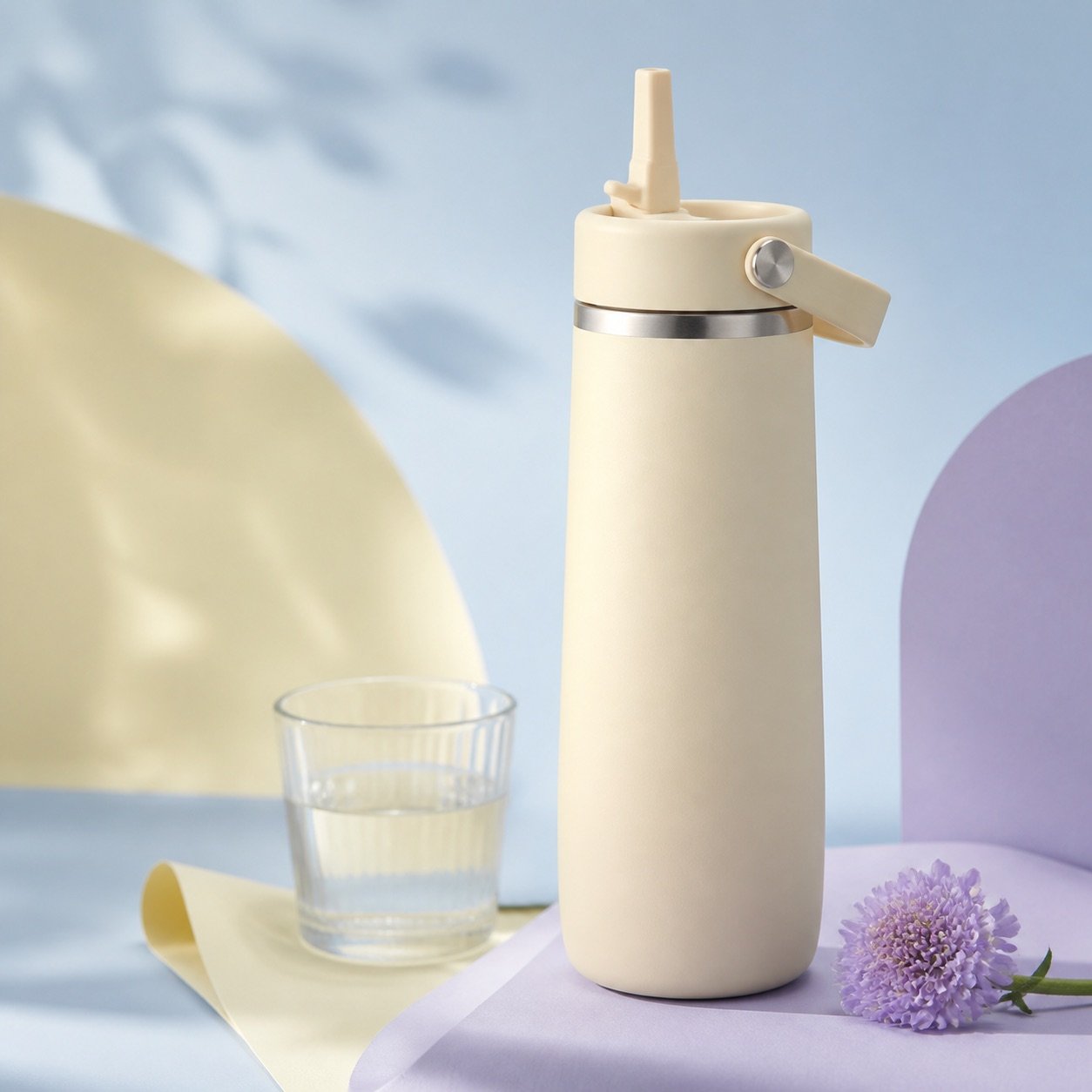 waterdrop Thermobecher mit Strohhalm
