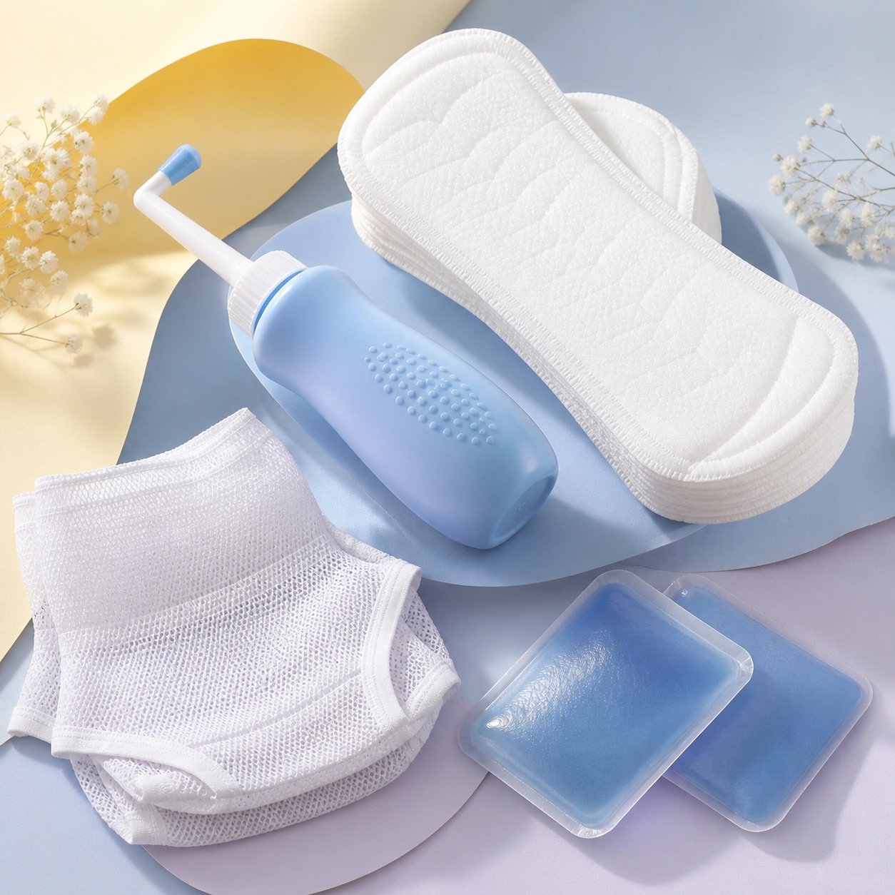 Passende Produktempfehlungen für Wochenbett-Hygiene nach dem Kaiserschnitt